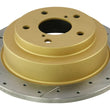 Load image into Gallery viewer, DBA 02-06 WRX / 98-07 Impreza 2.5L RS Rear Drilled &amp; Slotted Street Series Rotor - Side View