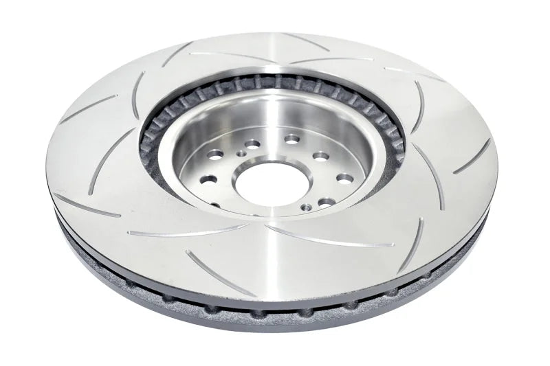 DBA 02-09 Subaru WRX STi 10 Stud Hole Front Slotted Street Series Rotor - Side View