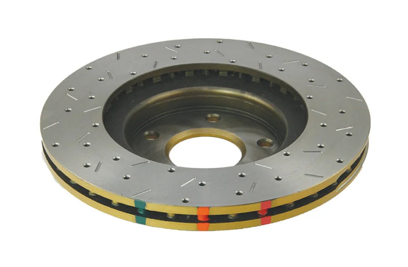 DBA 03-05 350Z / 03-04 G35 / 03-05 G35X Front Drilled & Slotted 4000 Series Rotor - Back View
