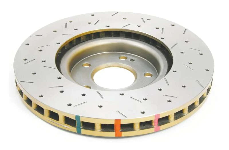 DBA 03-05 Evo 8/9 Front Drilled & Slotted 4000 Series Rotor - Side View