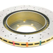 Load image into Gallery viewer, DBA 03-05 Evo 8/9 Rear Drilled &amp; Slotted 4000 Series Rotor - Side View