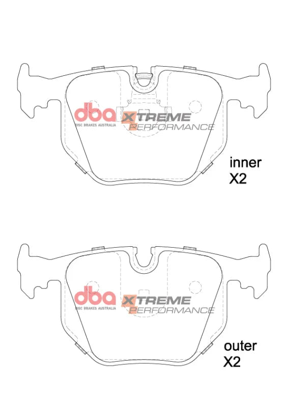 DBA 03-06 BMW M3 E46 XP Performance Rear Brake Pads - Additional View 6