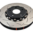 Load image into Gallery viewer, DBA 03-07 350Z / 03-04 G35 w/ Brembo Front Slotted 5000 Series 2 Piece Rotor Assembled w/ Black Hat - Side View
