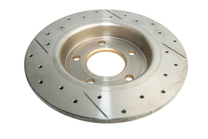 DBA 04-05 Mazda 3 2.3L / 06+ MazdaSpeed3 Rear Drilled & Slotted Street Series Rotor - Back View