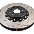 Load image into Gallery viewer, DBA 04-07 STi/2017 BRZ w/Perf. Pkg. 10 Hole Front Slotted 5000 Series 2/PC Rotor Assembled w/Blk Hat - Main Product View