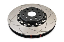Load image into Gallery viewer, DBA 04-07 STi/2017 BRZ w/Perf. Pkg. 10 Hole Front Slotted 5000 Series 2/PC Rotor Assembled w/Blk Hat - Main Product View