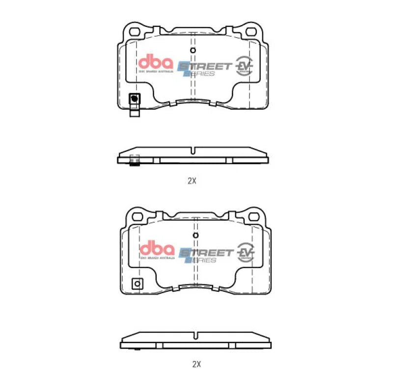 DBA 04-08 Acura TL (w/Brembo Front Caliper) Front SSEV Street Series Brake Pads - Additional View 6