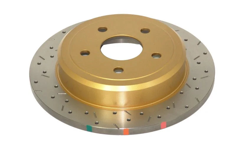 DBA 04-08 Infiniti QX56 / 04-05 Armada / 04-3/04 Titan Rear Drilled & Slotted 4000 Series Rotor - Side View
