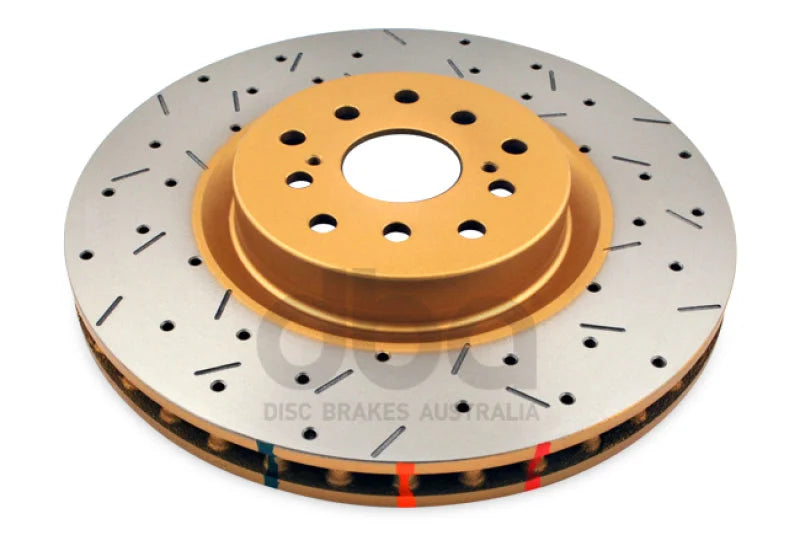 DBA 04-12 Subaru STi/2017 BRZ w/Perf. Pkg. 10 Stud Hole Front Drilled & Slotted 4000 Series Rotor - Main Product View