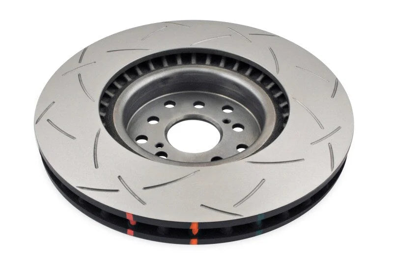 DBA 04-12 Subaru STi/2017 BRZ w/Perf. Pkg. 10 Stud Hole Front Slotted 4000 Series Rotor - Side View