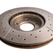 Load image into Gallery viewer, DBA 04-13 Mazda 3 2.3L/2.5L Front Drilled &amp; Slotted Street Series Rotor - Installation View