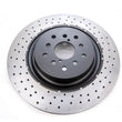 Load image into Gallery viewer, DBA 04-17 Subaru WRX STi Front Cross Drilled/Dimpled 4000 XD Series Rotor - Main Product View