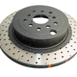 Load image into Gallery viewer, DBA 04-17 Subaru WRX STi Rear Cross Drilled/Dimpled 4000 XD Series Rotor - Main Product View