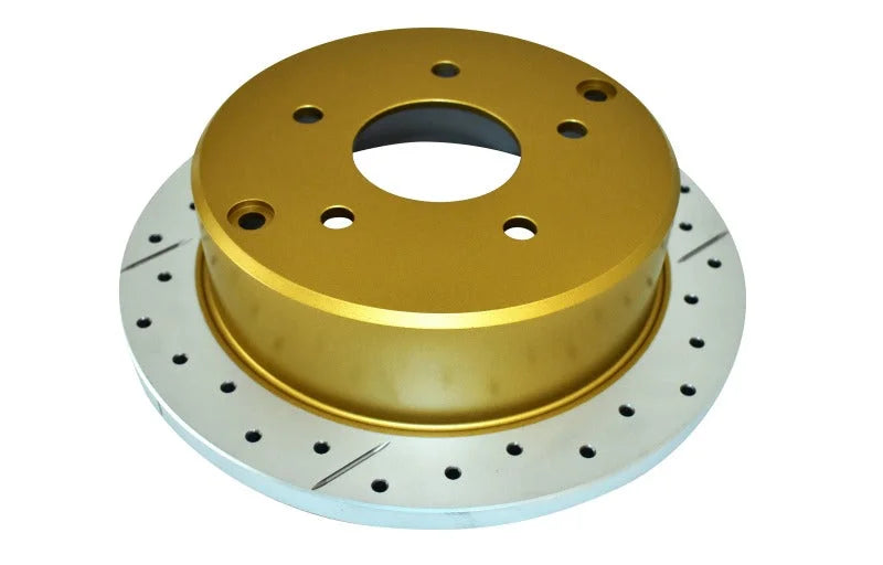 DBA 04 Pontiac GTO Rear Drilled & Slotted Street Series Rotor - Side View