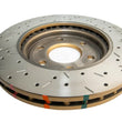 Load image into Gallery viewer, DBA 05-07 Nissan Frontier 4.0L 2WD/4WD Front Drilled &amp; Slotted 4000 Series Rotor - Back View