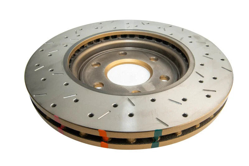 DBA 05-07 Nissan Frontier 4.0L 2WD/4WD Front Drilled & Slotted 4000 Series Rotor - Back View