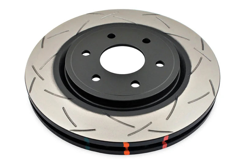 DBA 05-07 Nissan Frontier 4.0L 2WD/4WD Front Slotted 4000 Series Rotor - Side View