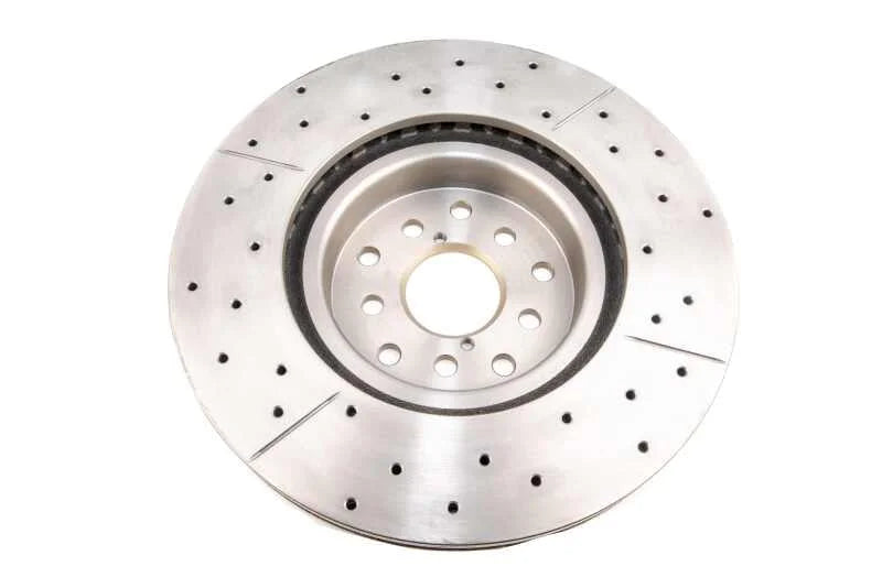 DBA 05-08 Legacy GT Front Drilled & Slotted Street Series Rotor - Side View