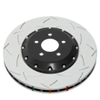 Load image into Gallery viewer, DBA 05-10 Ford Mustang GT / 11-13 V6 Front Slotted 5000 Series 2 Piece Rotor Assembled w/ Black Hat - Back View