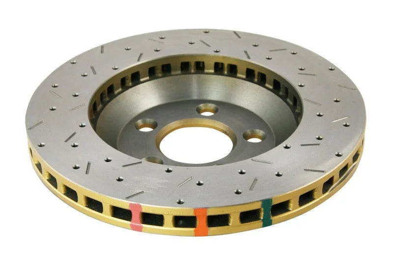DBA 05-10 Mustang GT/ 11+ V6 Front Drilled & Slotted 4000 Series Rotor - Back View