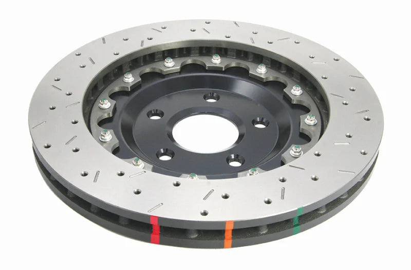 DBA 05-12 Corvette C6 w/Z06 pkg Front Drilled & Slotted 5000 Series 2 Pc Rotor w/ Black Ha - Side View