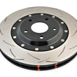 Load image into Gallery viewer, DBA 05-12 Corvette C6 w/Z06 pkg Front Slotted 5000 Series 2 Piece Rotor Assembled w/ Black Hat - Main Product View