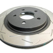 Load image into Gallery viewer, DBA 05-13 Ford Mustang GT/V6 Rear Slotted 4000 Series Rotor - Main Product View