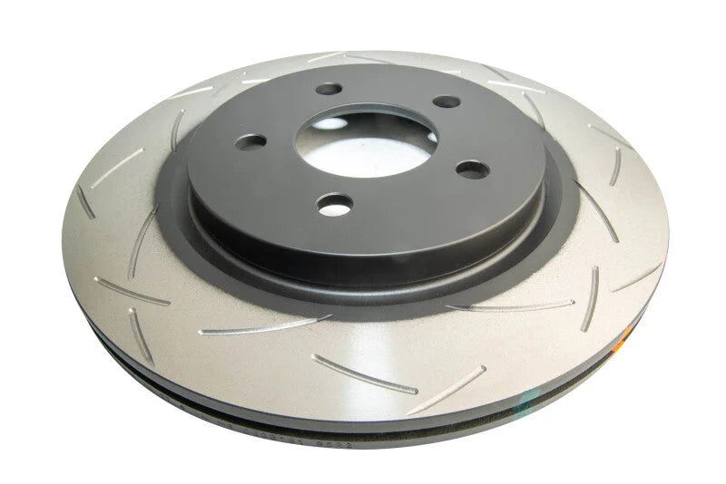 DBA 05-13 Ford Mustang GT/V6 Rear Slotted 4000 Series Rotor - Main Product View