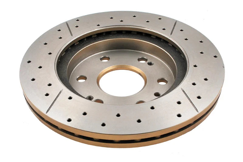 DBA 05-19 Chevrolet Silverado 1500 Front Street Series Drilled & Slotted Rotor - Side View