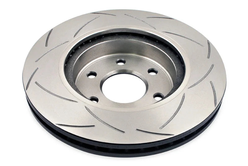DBA 05+ Nissan Navara Front Slotted Street Series Rotor - Back View
