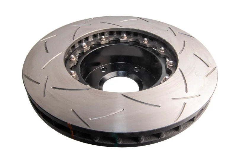 DBA 05 Pontiac GTO Front Slotted 5000 Series 2 Piece Rotor Assembled w/ Black Hat - Back View