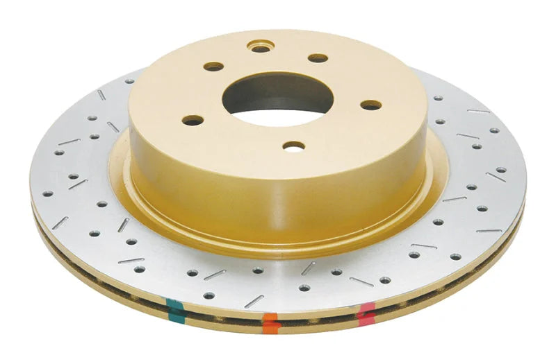 DBA 06-07 350Z / 05-07 G35 / 06-07 G35X Rear Drilled & Slotted 4000 Series Rotor - Side View