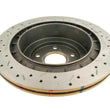 Load image into Gallery viewer, DBA 06-07 WRX / 05-08 LGT Rear Drilled &amp; Slotted 4000 Series Rotor - Side View