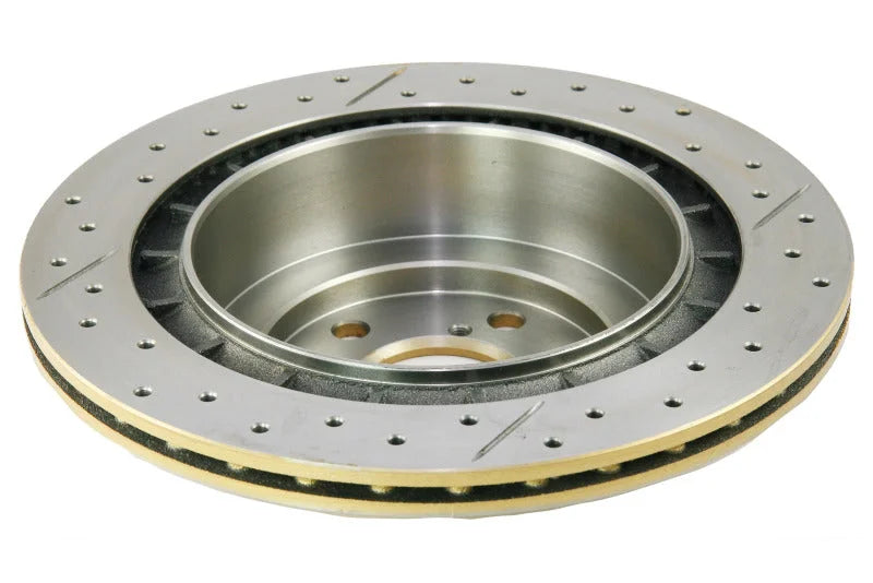 DBA 06-07 WRX / 05-08 LGT Rear Drilled & Slotted Street Series Rotor - Back View