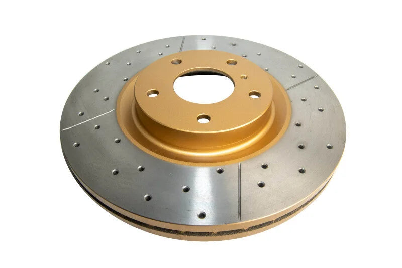 DBA 06-08 350Z / 05-08 G35 / 06-07 G35X Front Drilled & Slotted Street - Side View