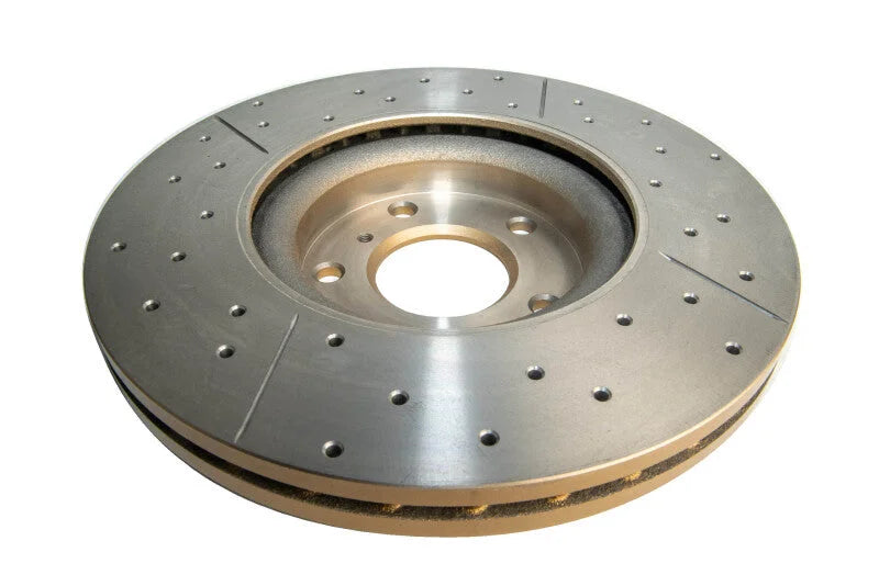 DBA 06-08 350Z / 05-08 G35 / 06-07 G35X Front Drilled & Slotted Street - Back View