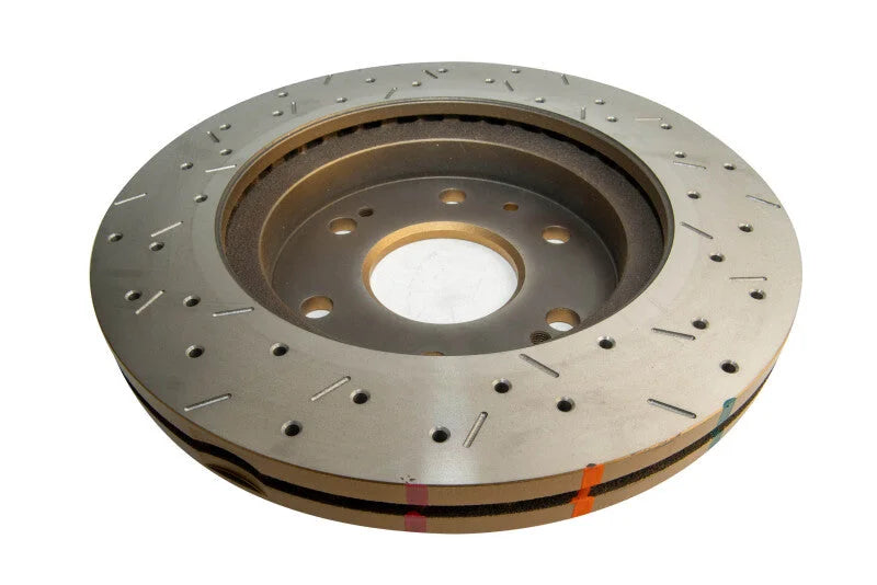 DBA 06-08 Chevrolet Silverado/GMC Sierra 4000 Series Drilled and Slotted Front Rotor - Back View