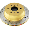 Load image into Gallery viewer, DBA 06-08 Chevrolet Silverado/GMC Sierra 4000 Series Drilled and Slotted Rear Rotor - Side View
