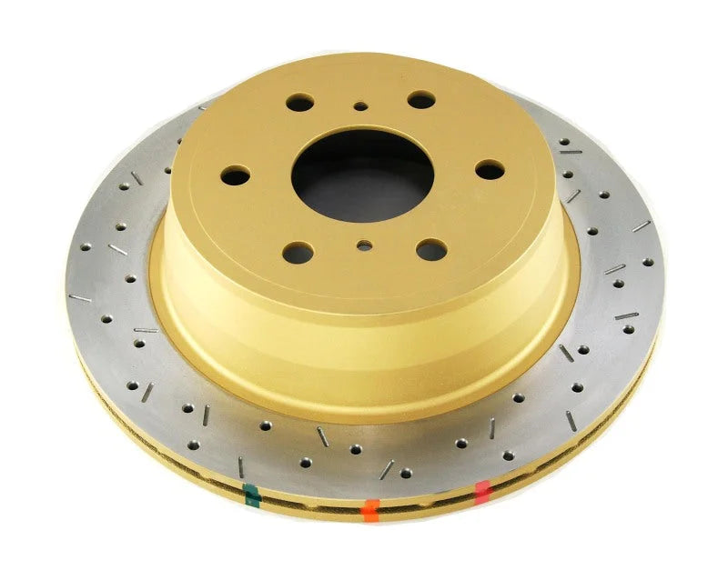 DBA 06-08 Chevrolet Silverado/GMC Sierra 4000 Series Drilled and Slotted Rear Rotor - Side View