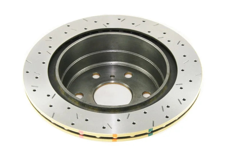 DBA 06-08 Chevrolet Silverado/GMC Sierra 4000 Series Drilled and Slotted Rear Rotor - Back View