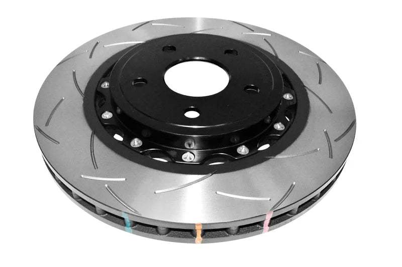DBA 06-10 Jeep Grand Cherokee SRT8 5000 Series Uni-Directional Slotted Front Rotor w/Black Hat - Side View