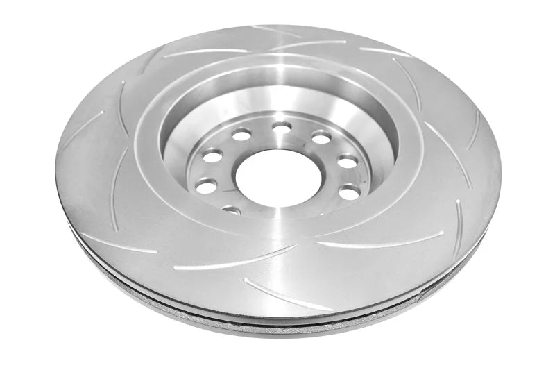 DBA 06-12 Audi S3 8P 2.0T / 13+ Volkswagen Golf R Mk7 2.0T Rear Slotted Street Series Rotor - Back View