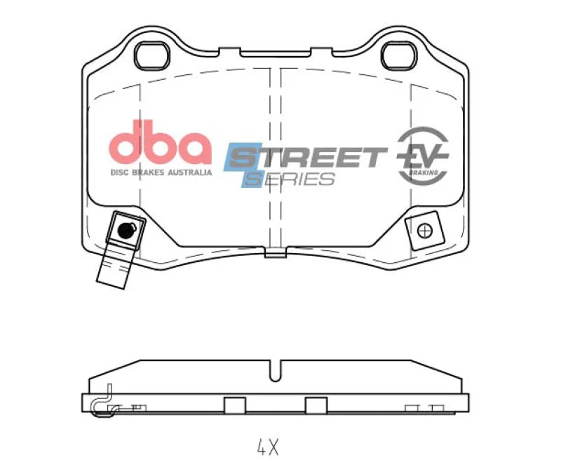 DBA 06-13 Dodge Charger SRT8 Rear SSEV Street Series Brake Pads - Additional View 6