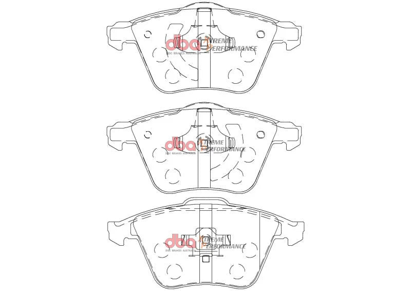 DBA 06-13 Mazda Mazdaspeed3 2.3T (BK/BL) XP Performance Front Brake Pads - Installation View