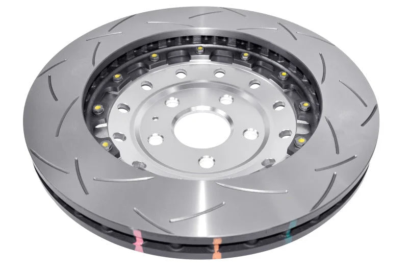 DBA 06-17 Audi RS3 4V Sedan 5000 Fully Assembled 2-Pc Silver Hat T3 Slot Rotor - Installation View