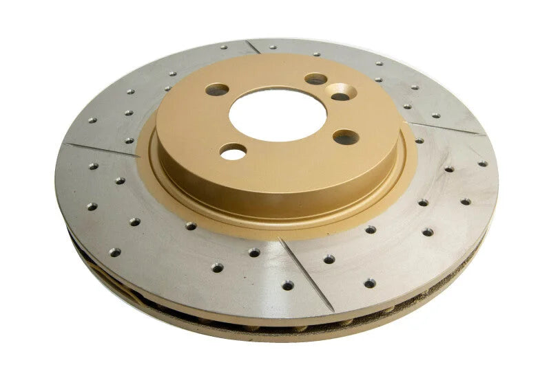 DBA 07-16 Mini Cooper S Front Drilled & Slotted Street Series Rotor - Side View