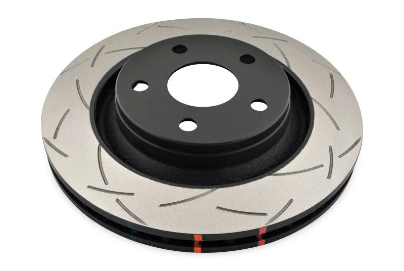 DBA 07-18 Jeep Wrangler (332mm Front Rotor) Front 4000 Series Slotted Rotor - Side View