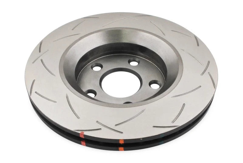 DBA 07-18 Jeep Wrangler (332mm Front Rotor) Front 4000 Series Slotted Rotor - Back View