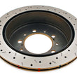 Load image into Gallery viewer, DBA 07+ Toyota Land Cruiser 200 Series Rear Drilled and Slotted 4000 Series Rotor - Back View