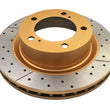 Load image into Gallery viewer, DBA 07+ Toyota Landcruiser 200 Series Front Drilled &amp; Slotted Street Series Rotor - Side View